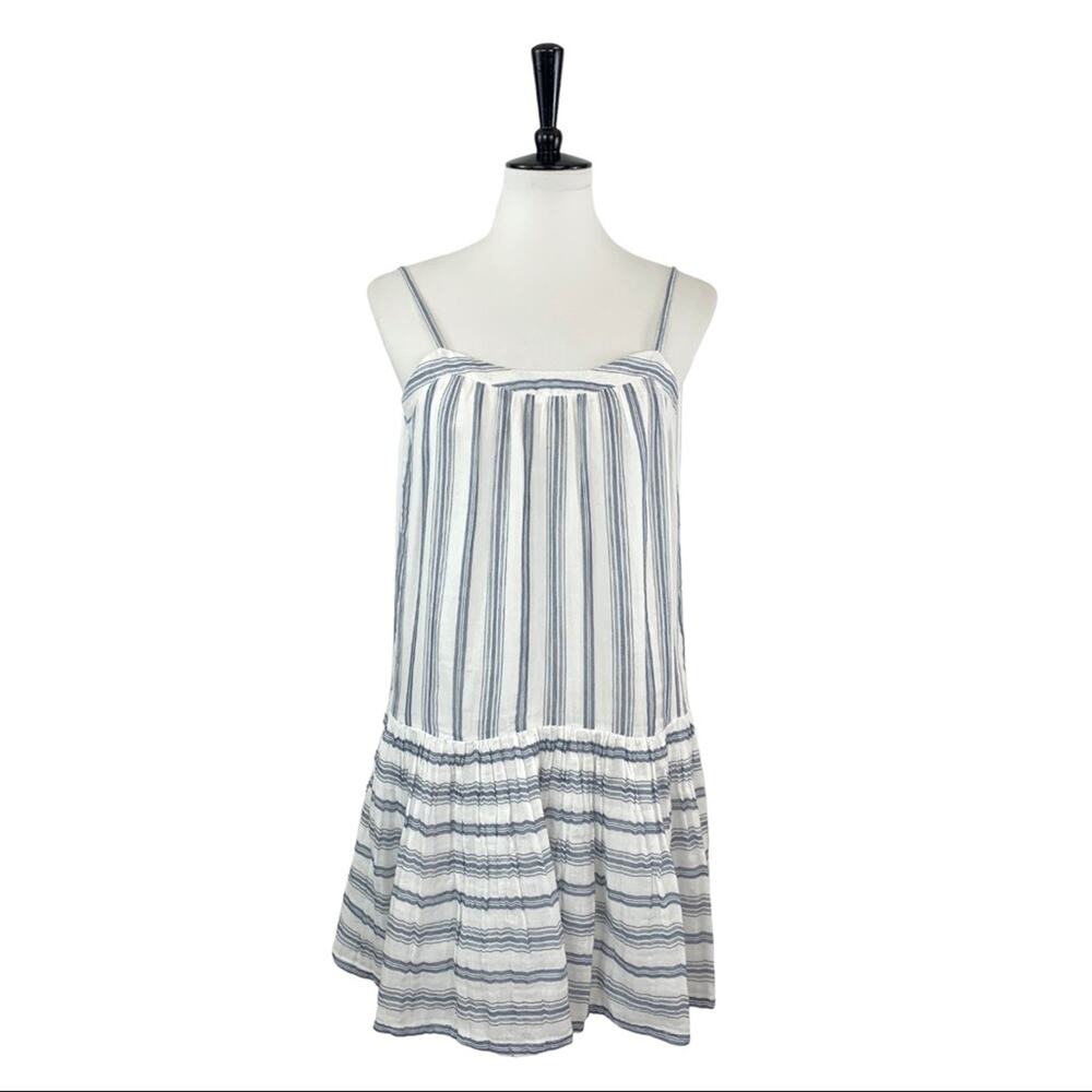 Soft Joie Sundress NEW Ante White Blue Stripe Cotton Mini Dress Women's Size XXS